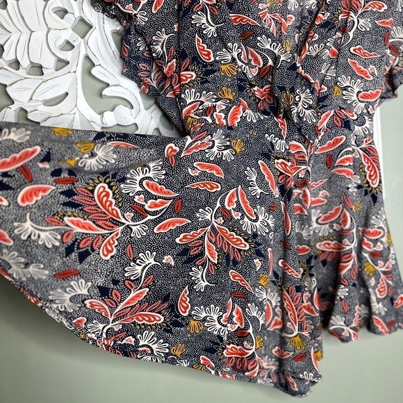 Lulus Dondi Navy Blue Print Romper Floral Paisley  Small - Picture 4 of 11